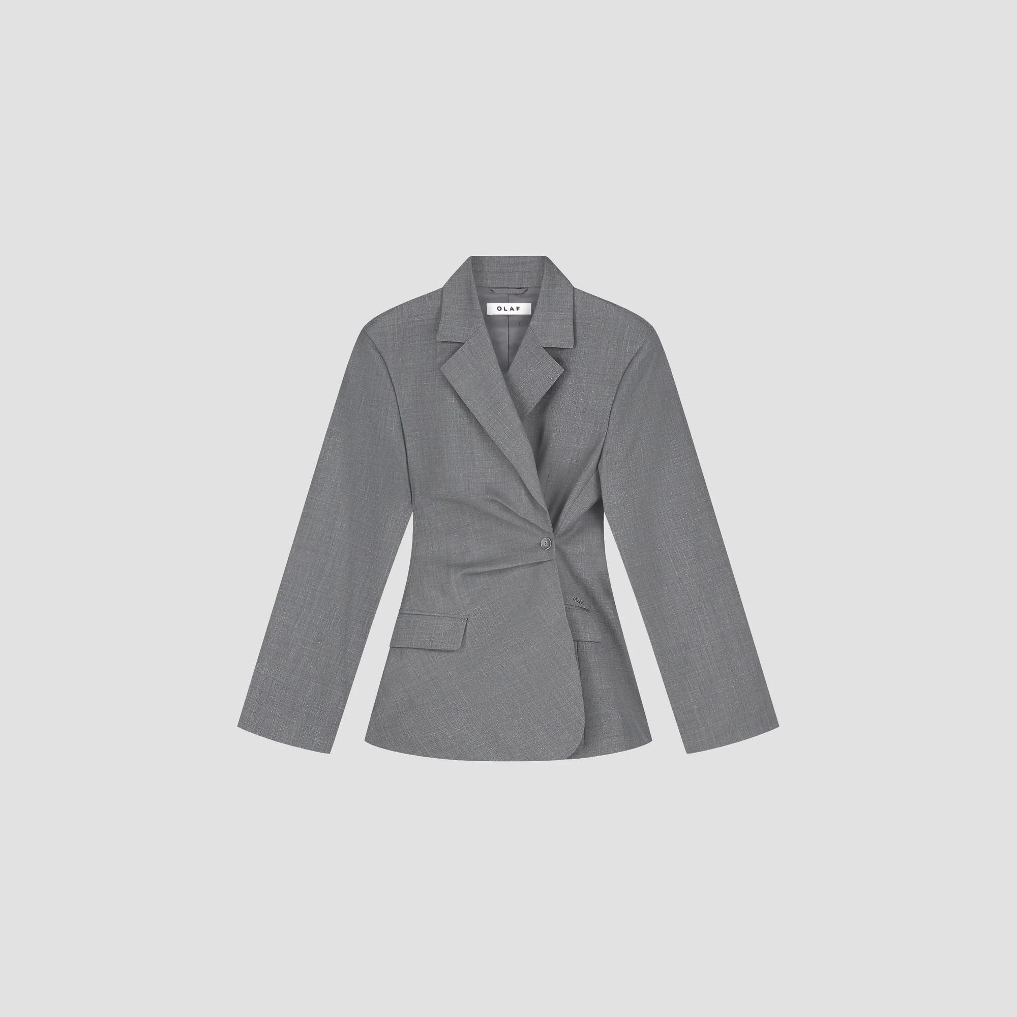 OLAF Wool asymetric blazer Sharkshin