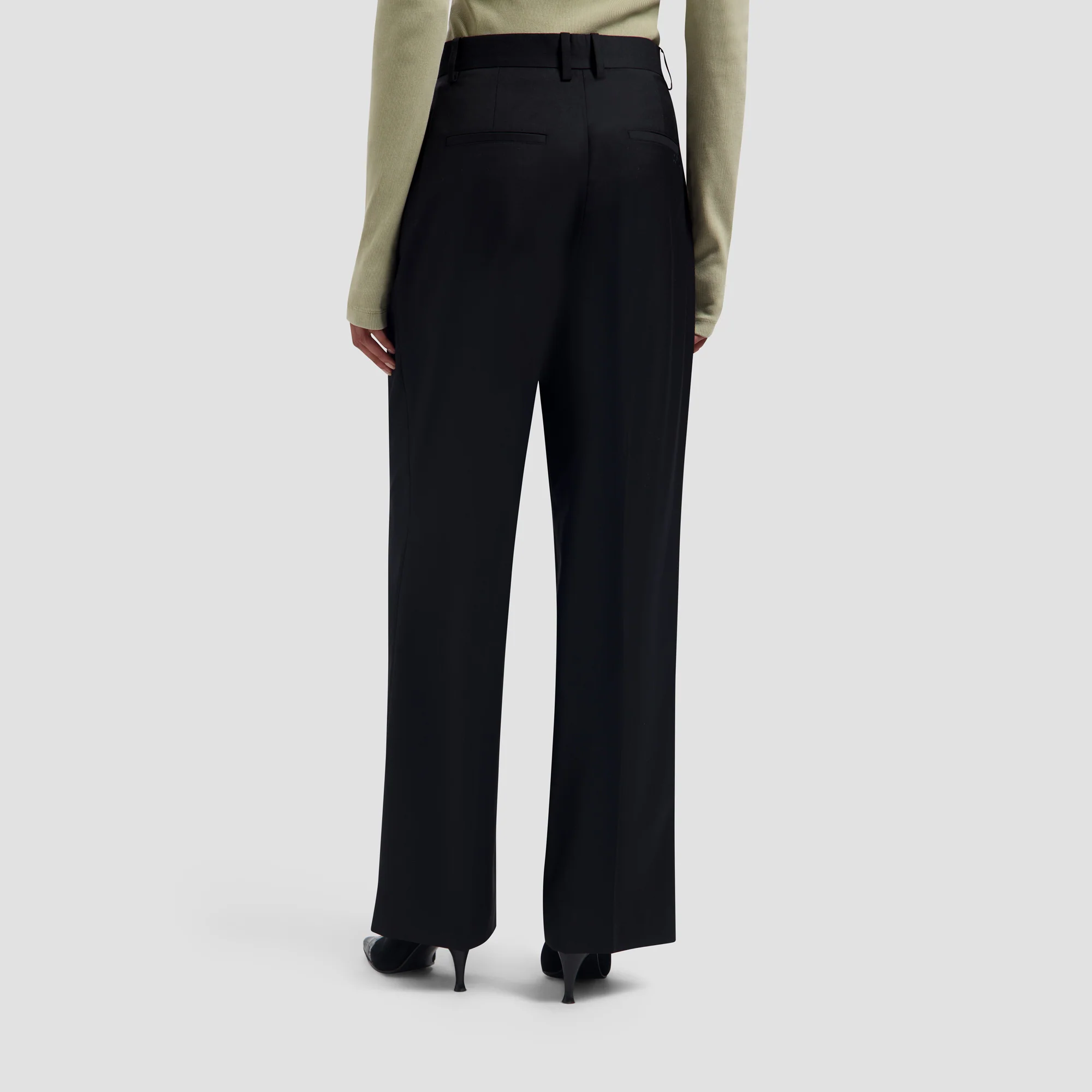 OLAF Wool tailored trousers Black
