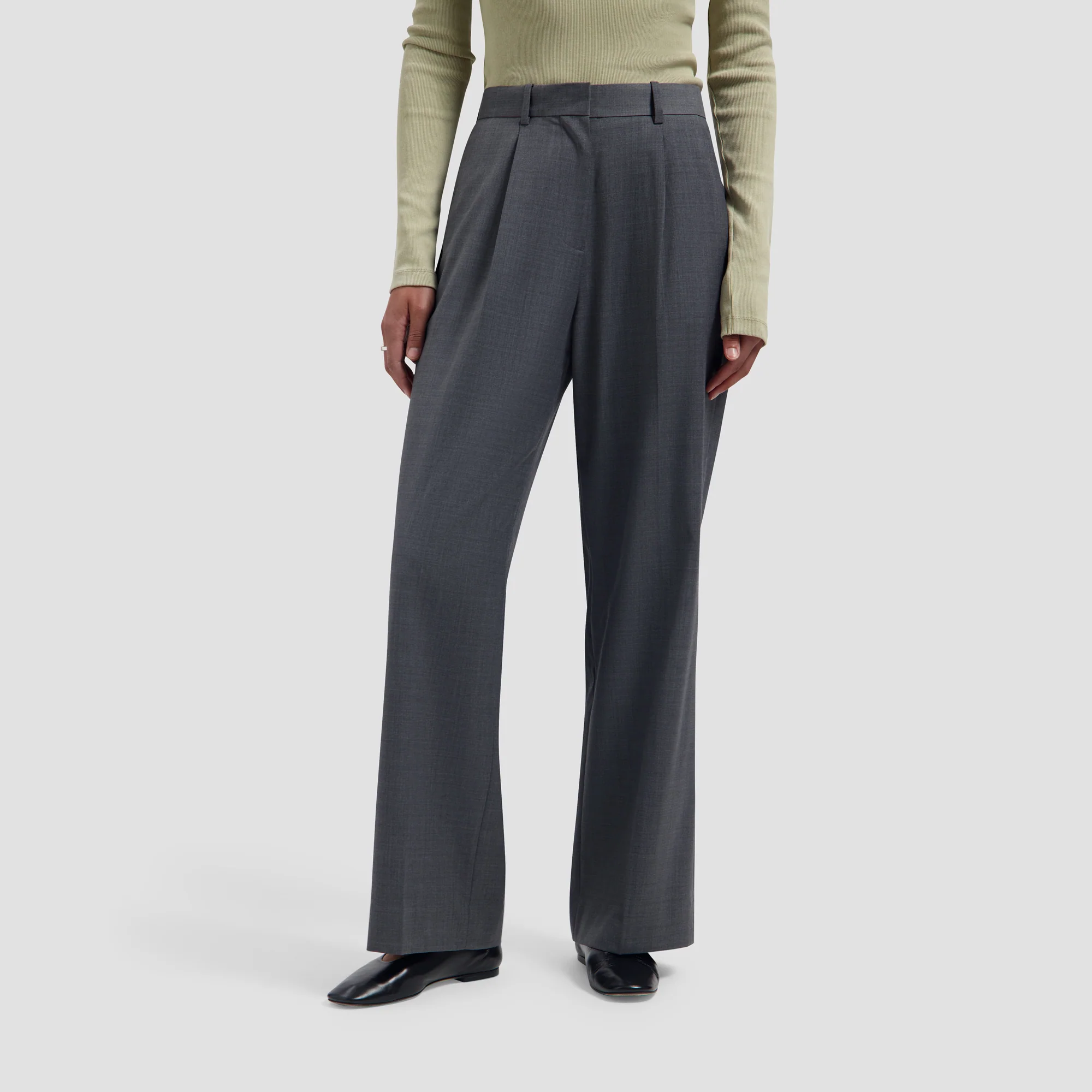 OLAF Wool tailored trousers Sharkshin