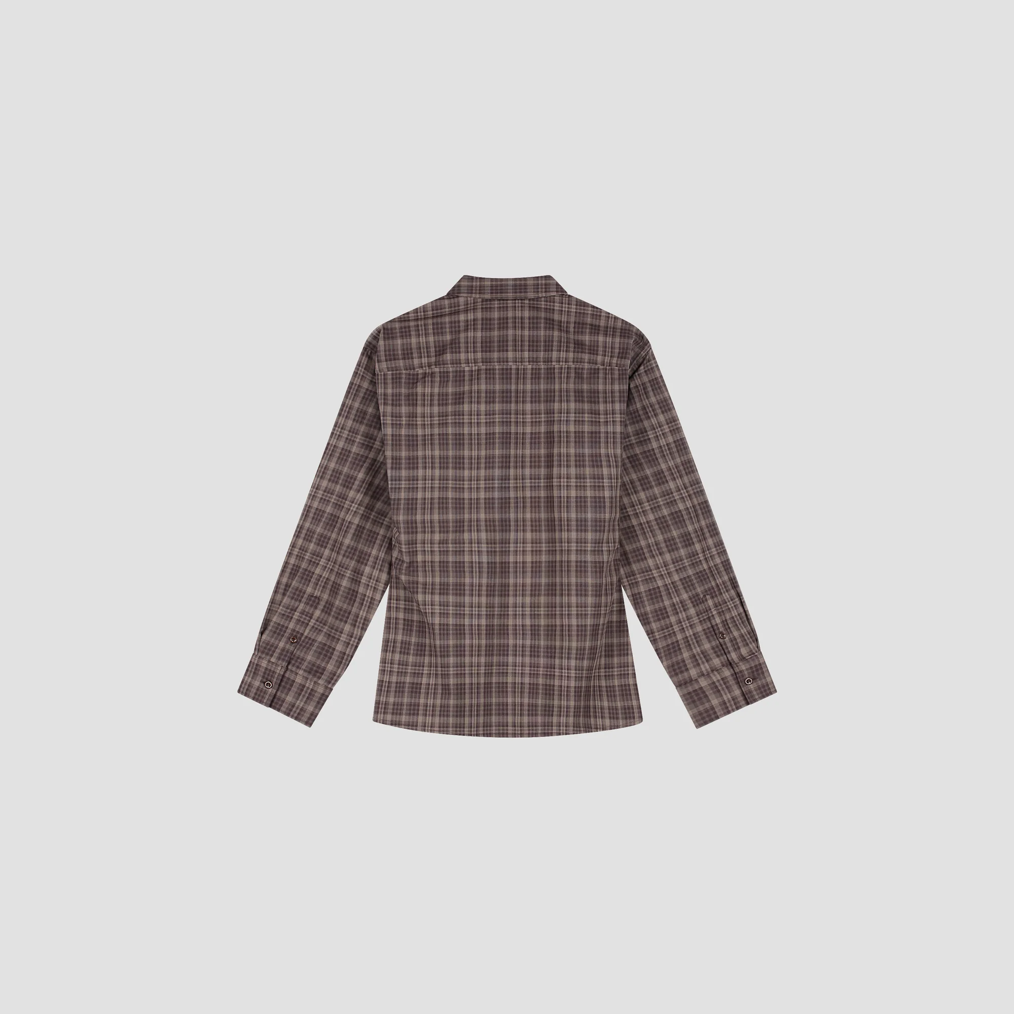OLAF Checked fitted shirt Chocolate plum
