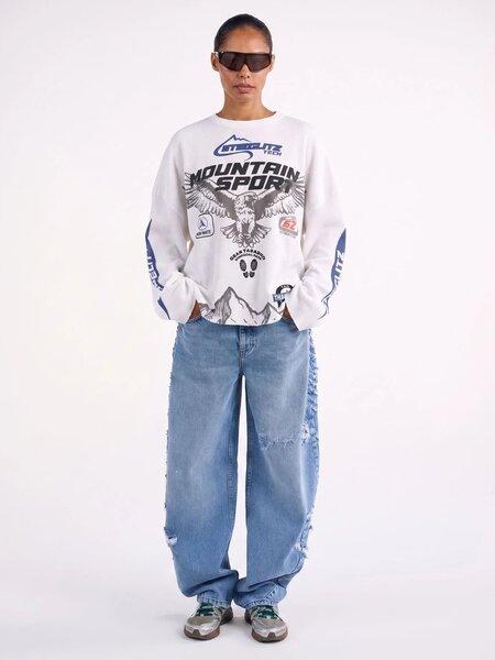 Stieglitz Marta boxy wide skate longsleeve Off white