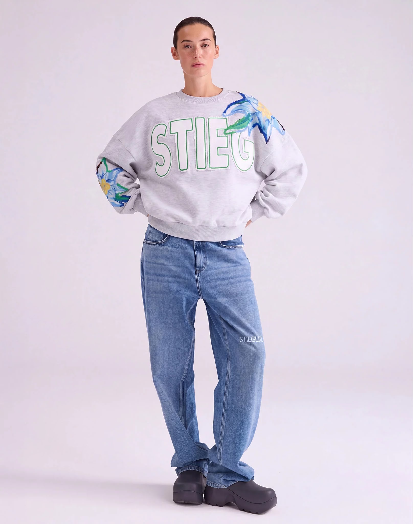 Stieglitz Eliza oversized sweater Grey