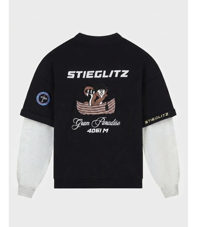 Stieglitz Mikky sweater double sleeve Black