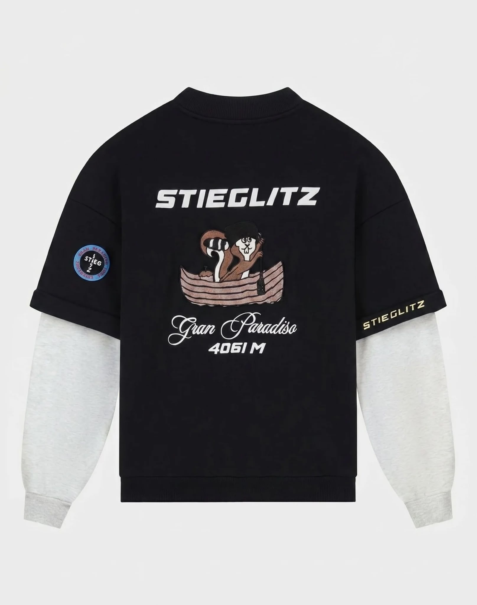Stieglitz Mikky sweater double sleeve Black