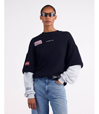 Stieglitz Mikky sweater double sleeve Black