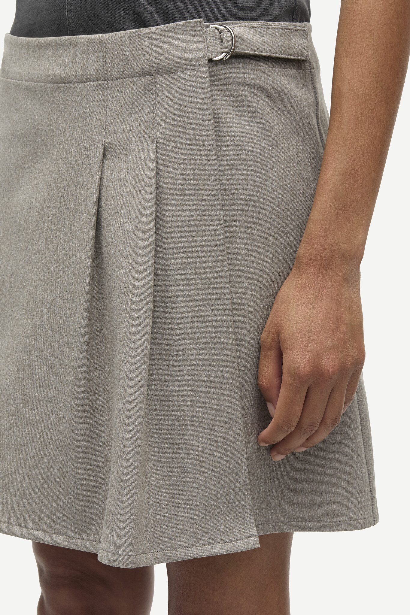 Samsoe Samsoe Saheaven skirt Lead grey melange