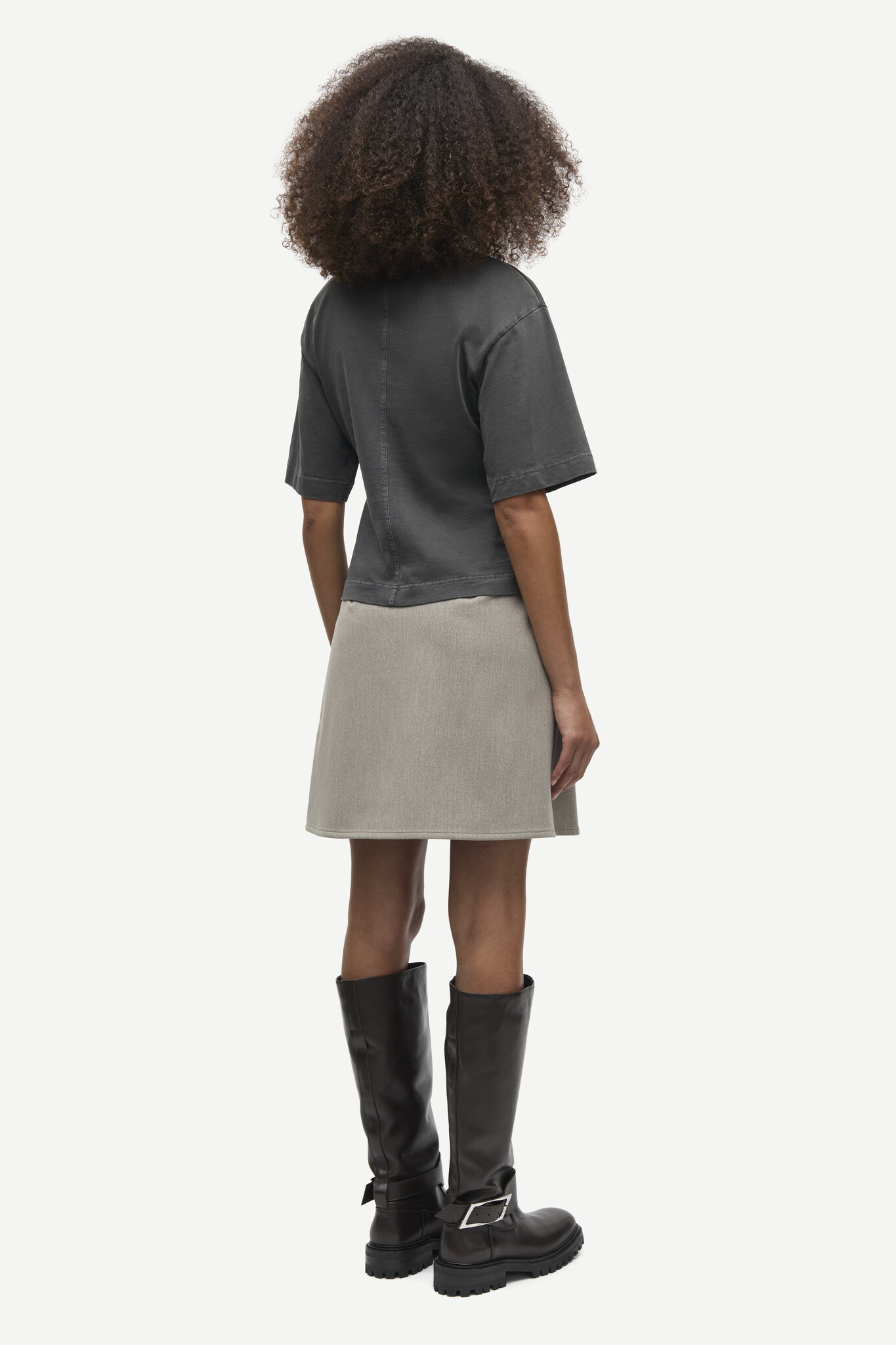 Samsoe Samsoe Saheaven skirt Lead grey melange