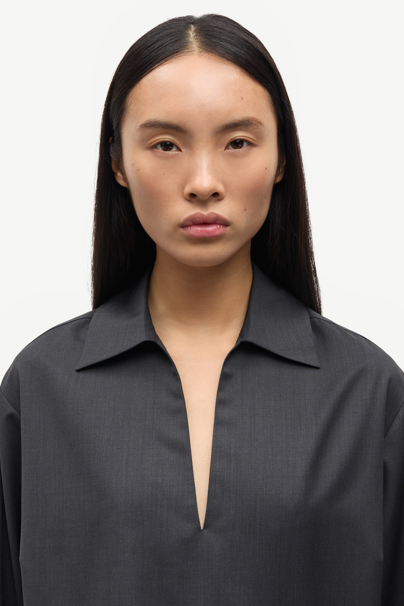 Samsoe Samsoe Sadaphne shirt black melange