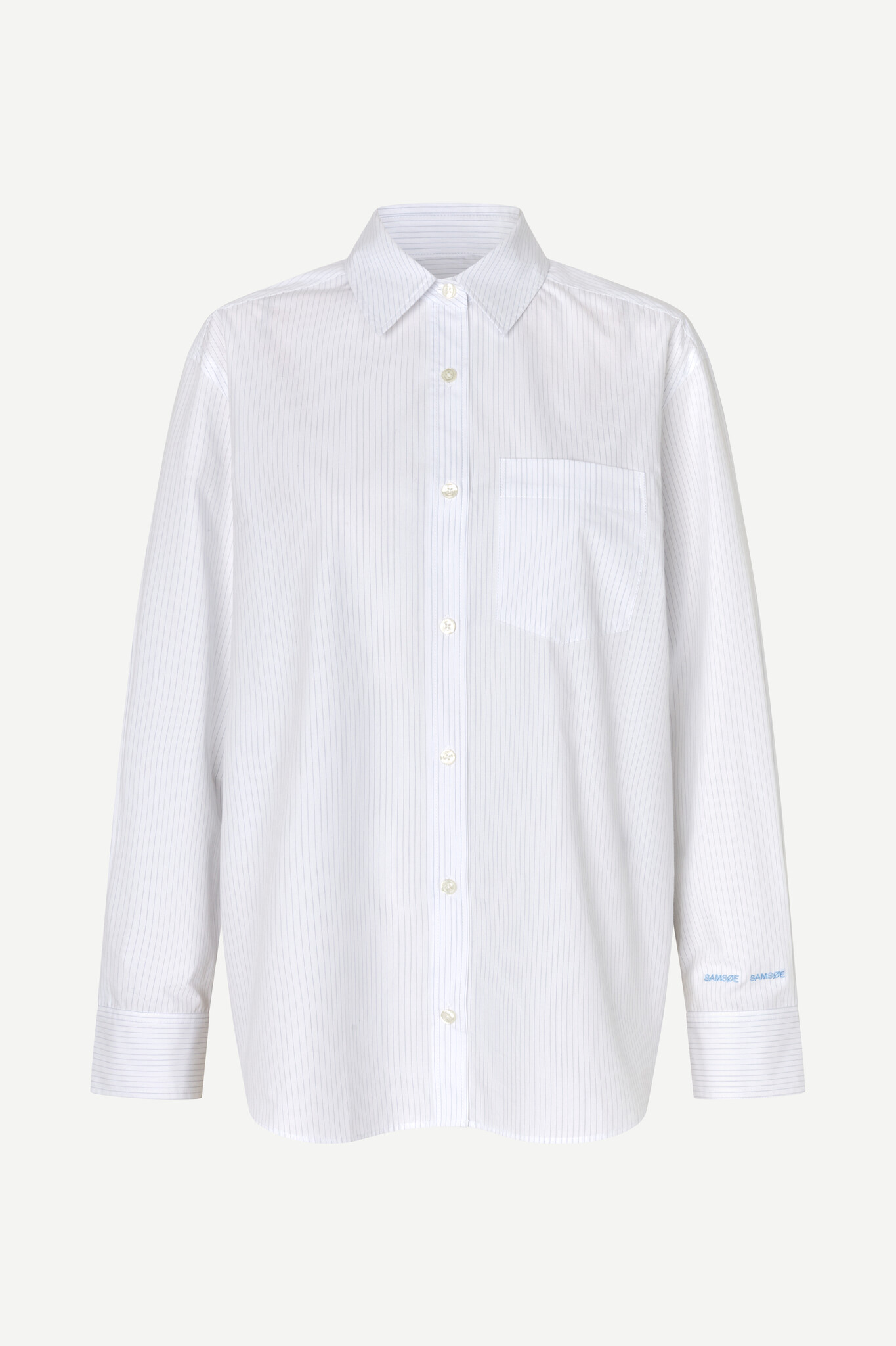 Samsoe Samsoe Salova pocket shirt White pinstripe