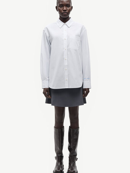 Samsoe Samsoe Salova pocket shirt White pinstripe