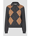 Second Female Shailene knit polo Dark grey melange