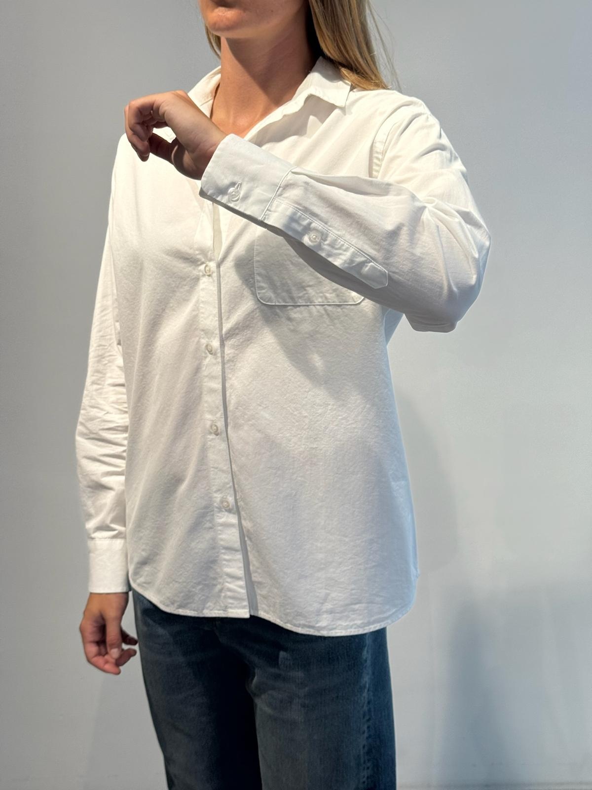 BLUE MORÉ Vince twill shirt White