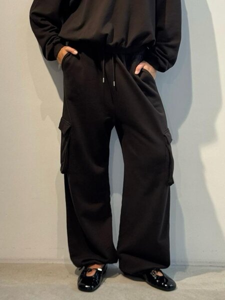 BLUE MORÉ Meggy cargo sweatpants Dark brown