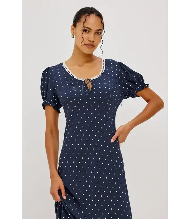 Rails Allison dress Navy polka dots