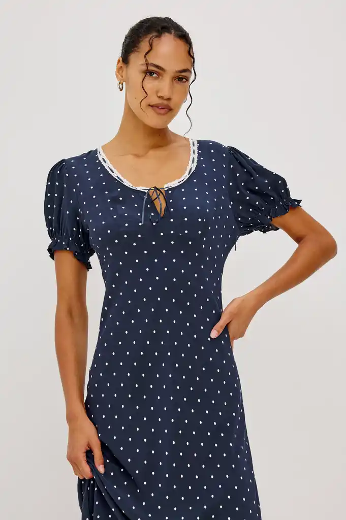 Rails Allison dress Navy polka dots