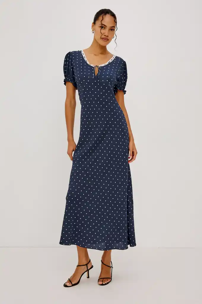 Rails Allison dress Navy polka dots