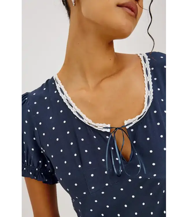 Rails Allison dress Navy polka dots