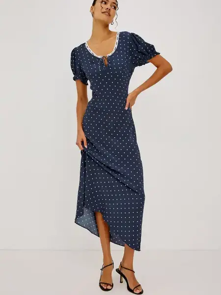 Rails Allison dress Navy polka dots