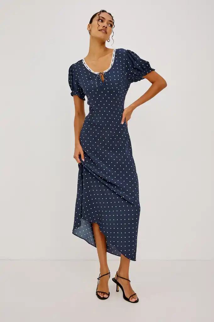 Rails Allison dress Navy polka dots
