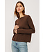 Rails Cotton cashmere long sleeve tee Espresso