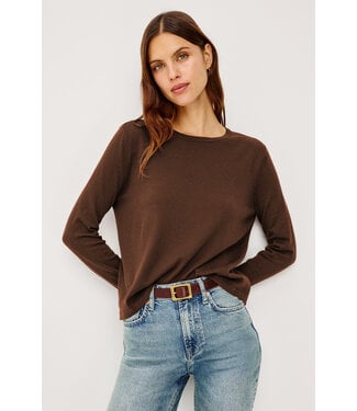 Rails Cotton cashmere long sleeve tee Espresso
