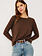 Rails Cotton cashmere long sleeve tee Espresso