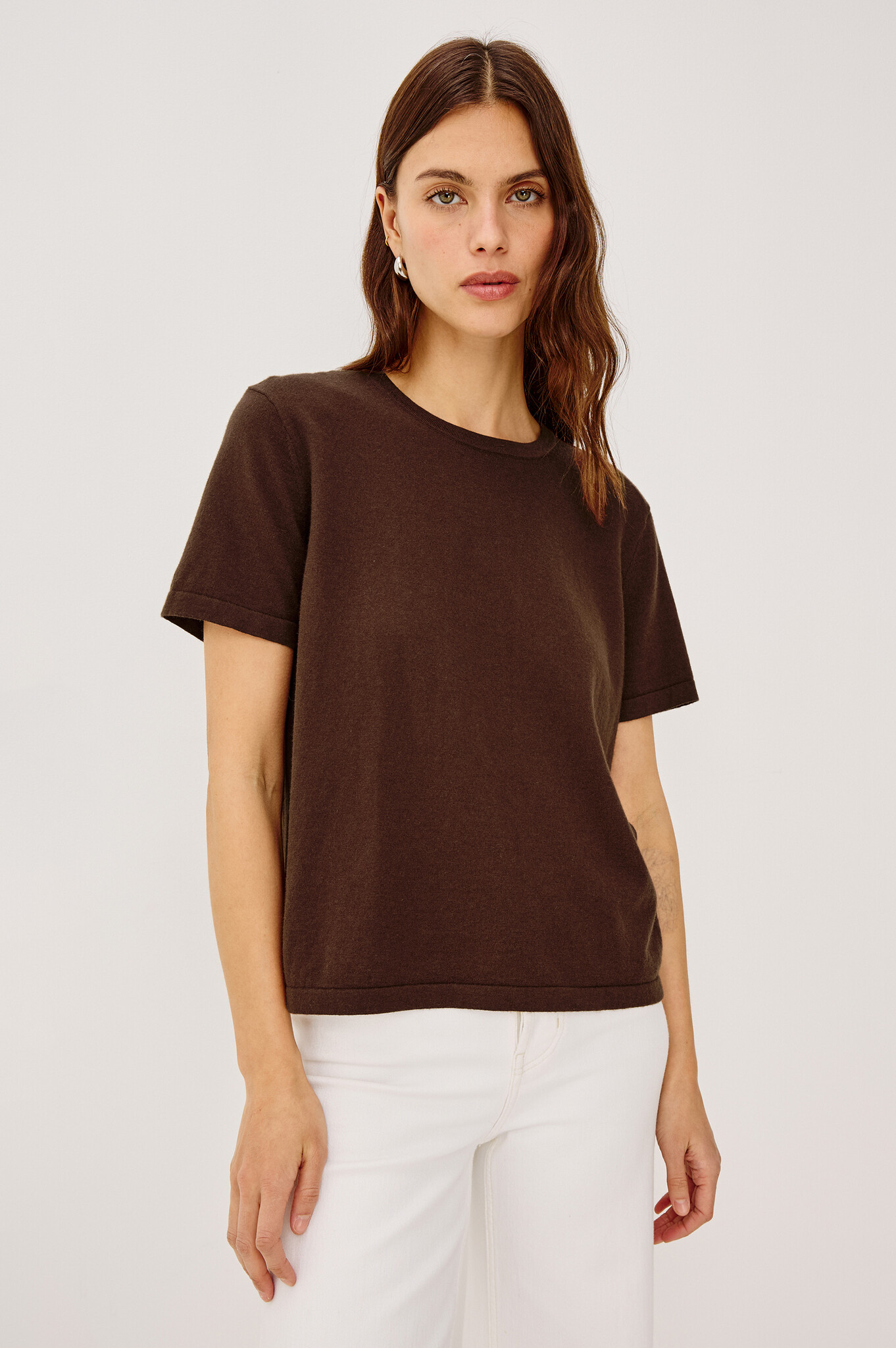 Rails Cotton cashmere short sleeve Espresso