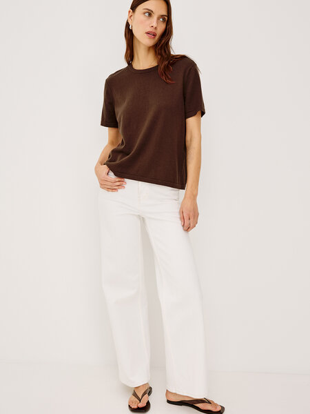 Rails Cotton cashmere short sleeve Espresso