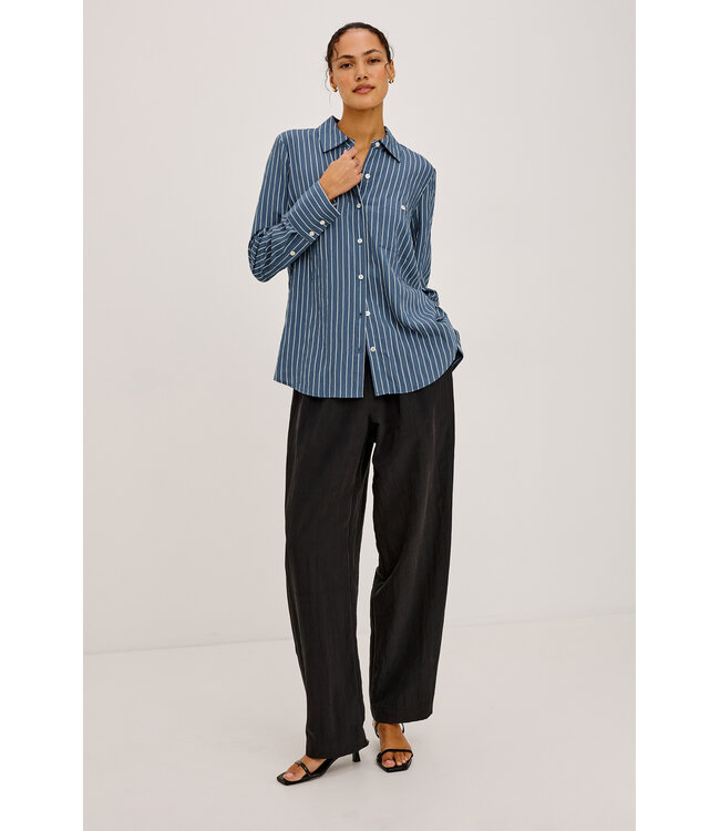 Rails Beck shirt Washed indigo stripe