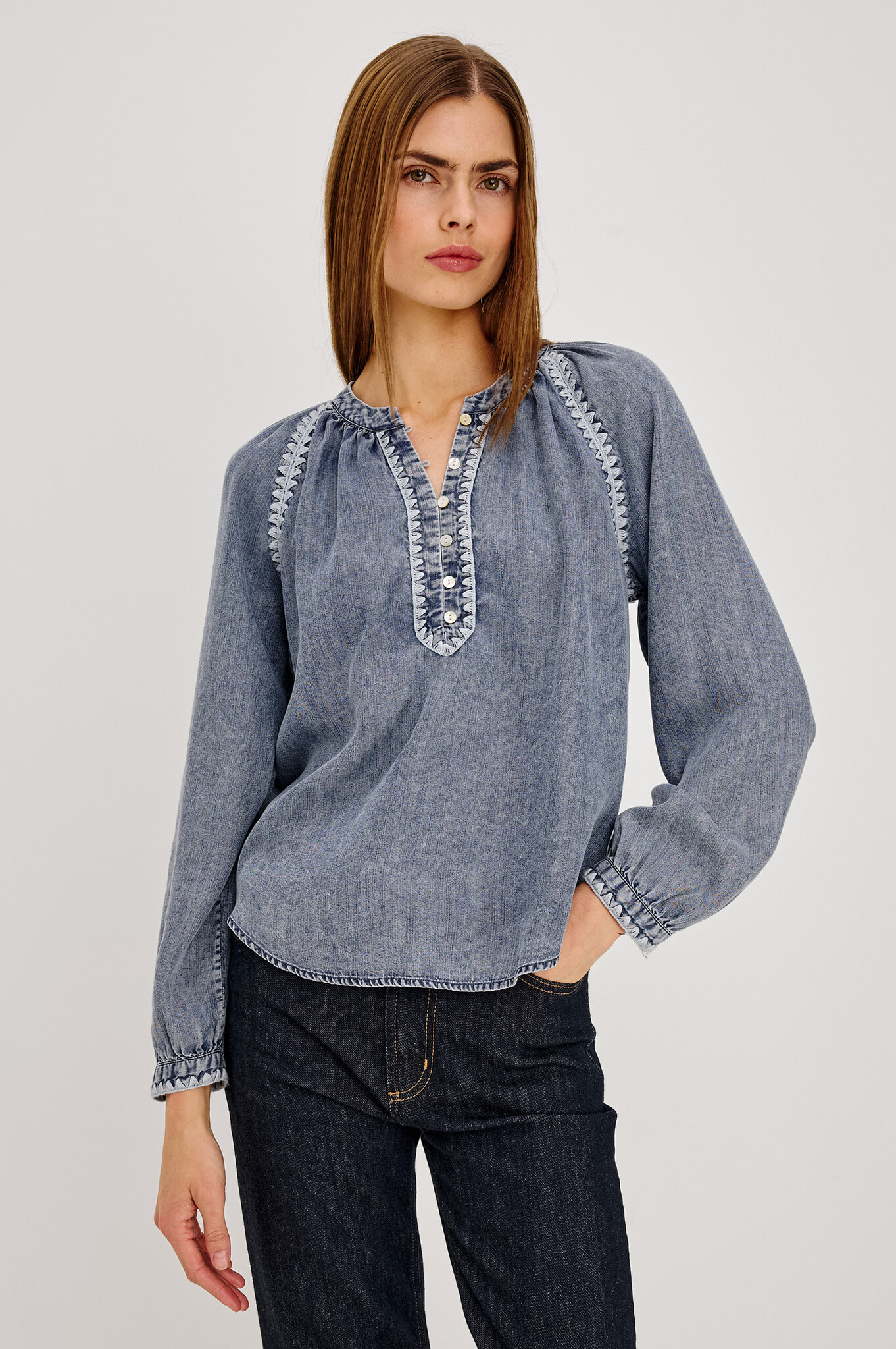 Rails Tali shirt Blue ridge