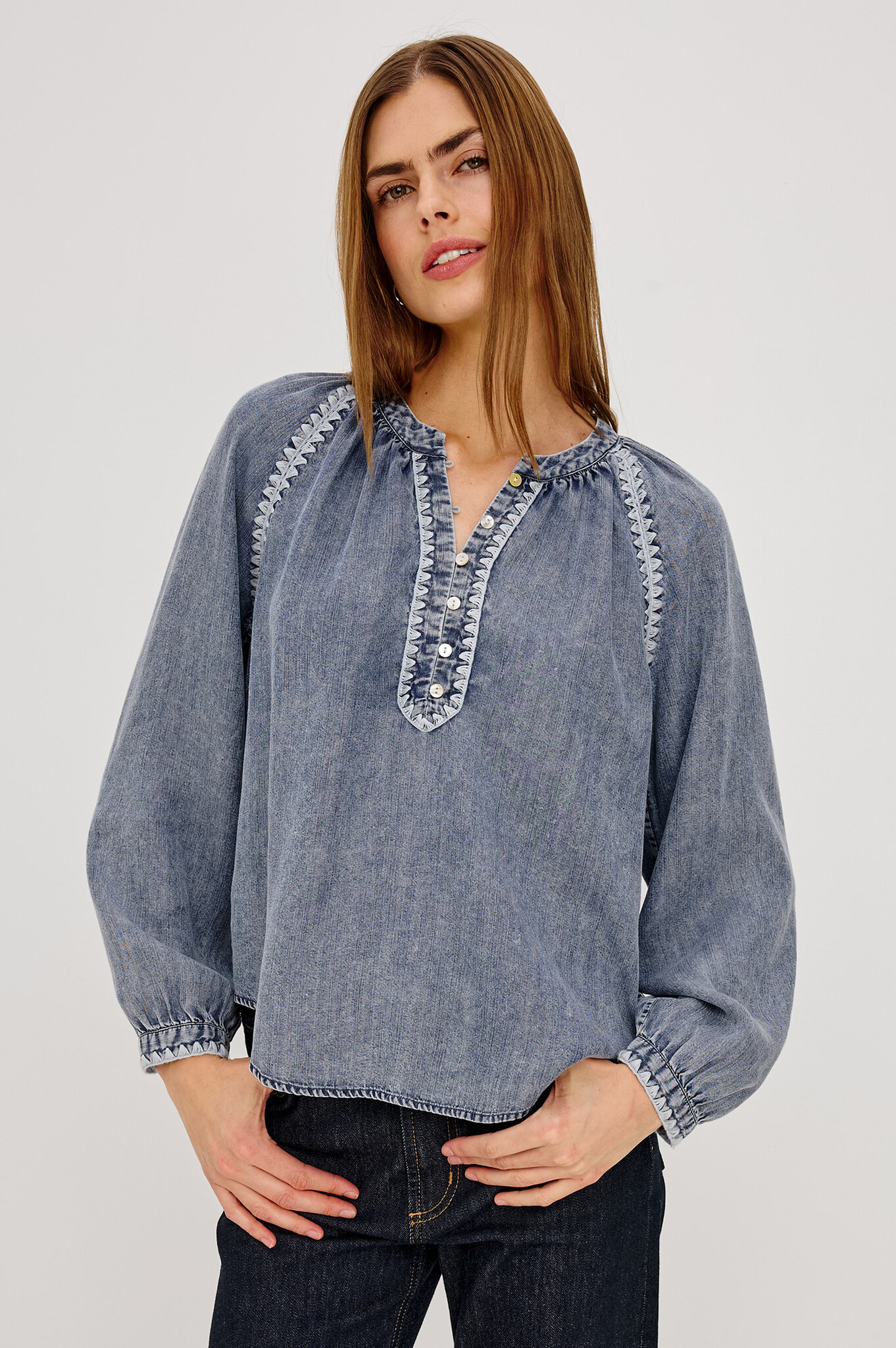 Rails Tali shirt Blue ridge