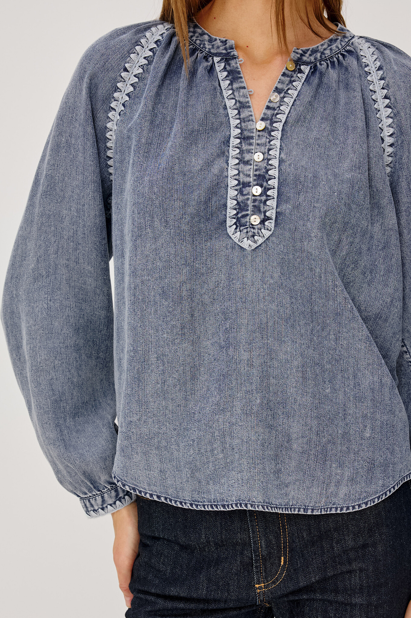 Rails Tali shirt Blue ridge