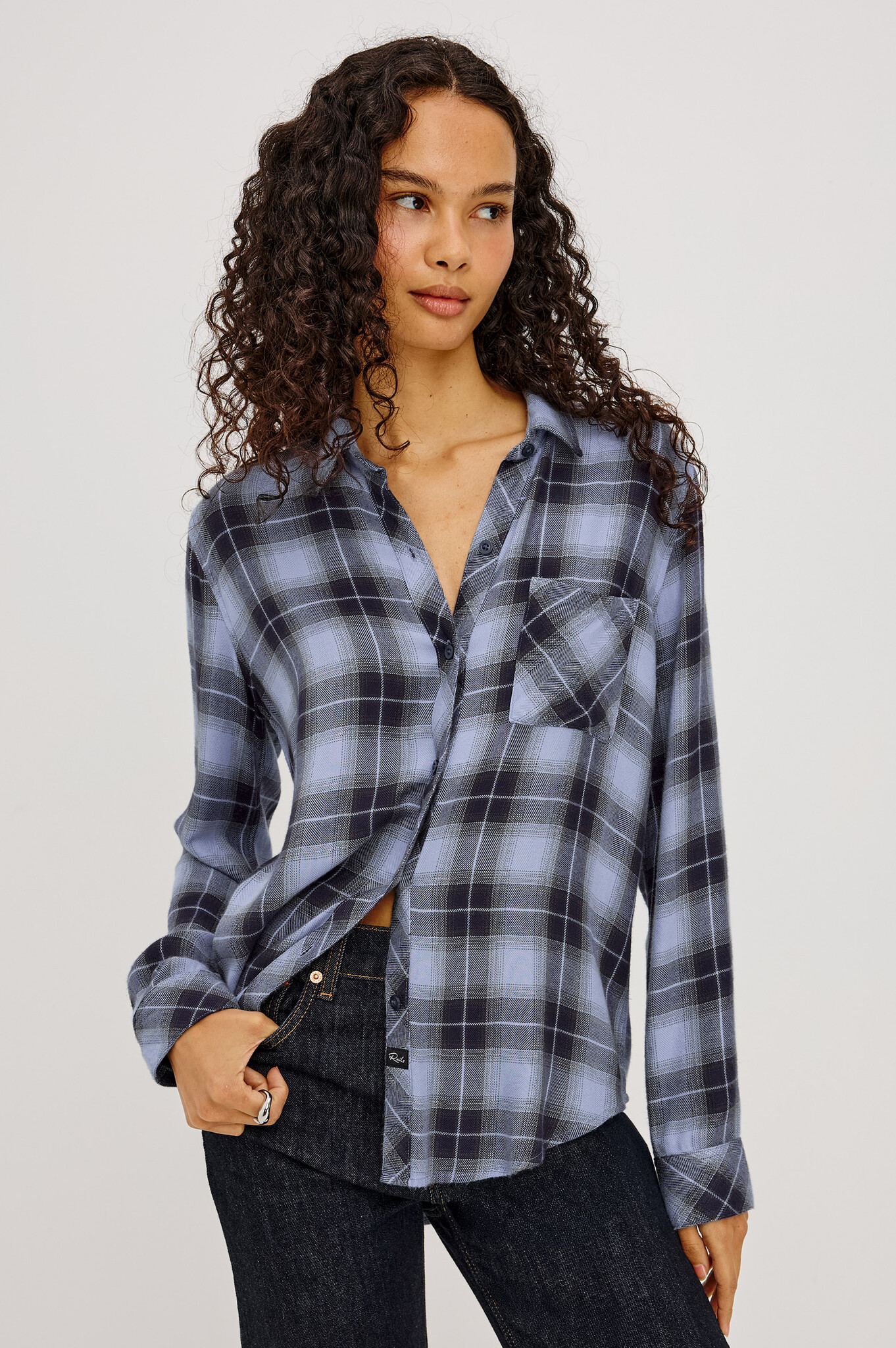 Rails Hunter shirt Navy sky