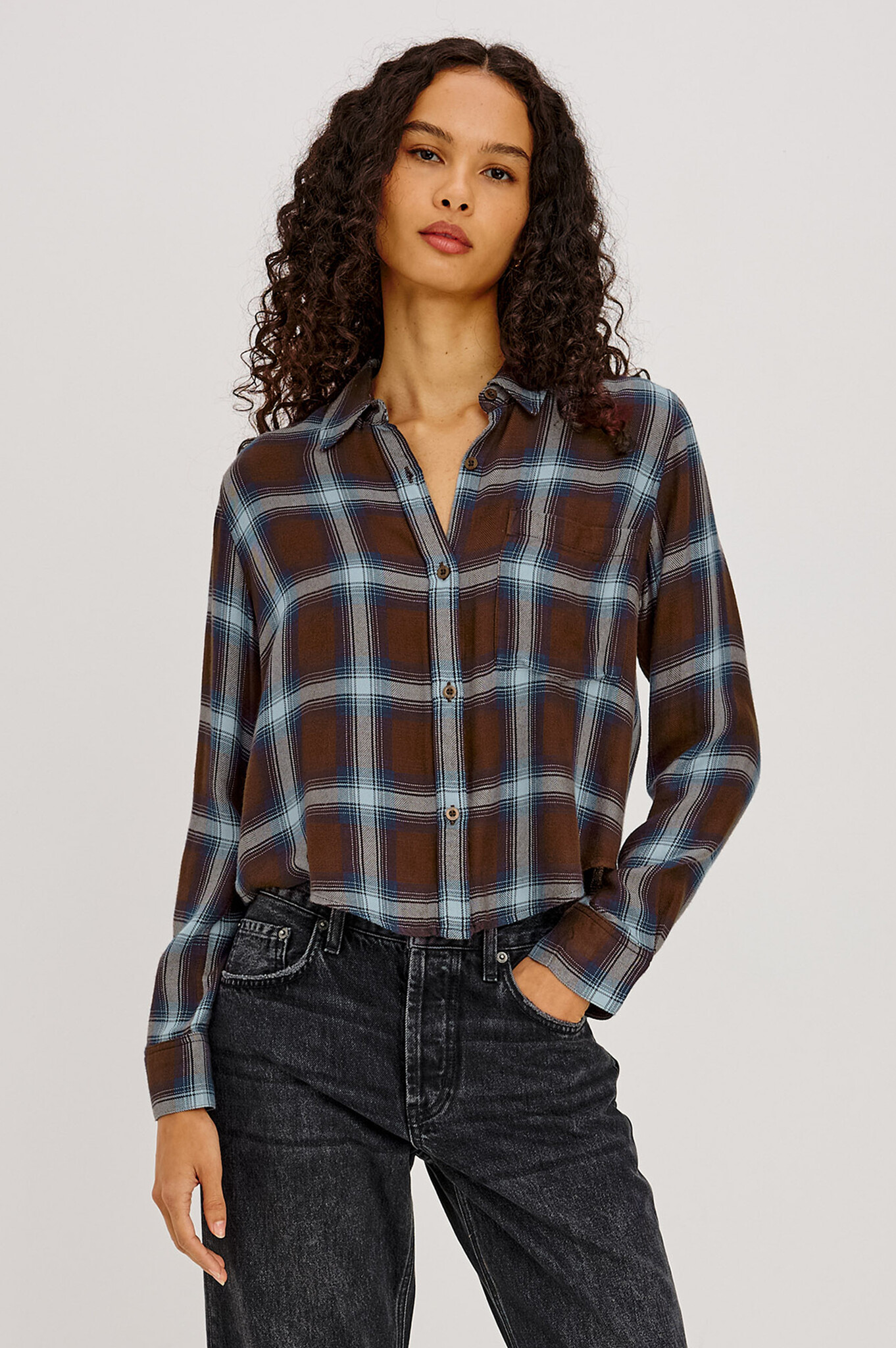 Rails Malin shirt Espresso indigo