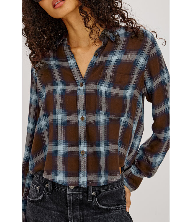 Rails Malin shirt Espresso indigo