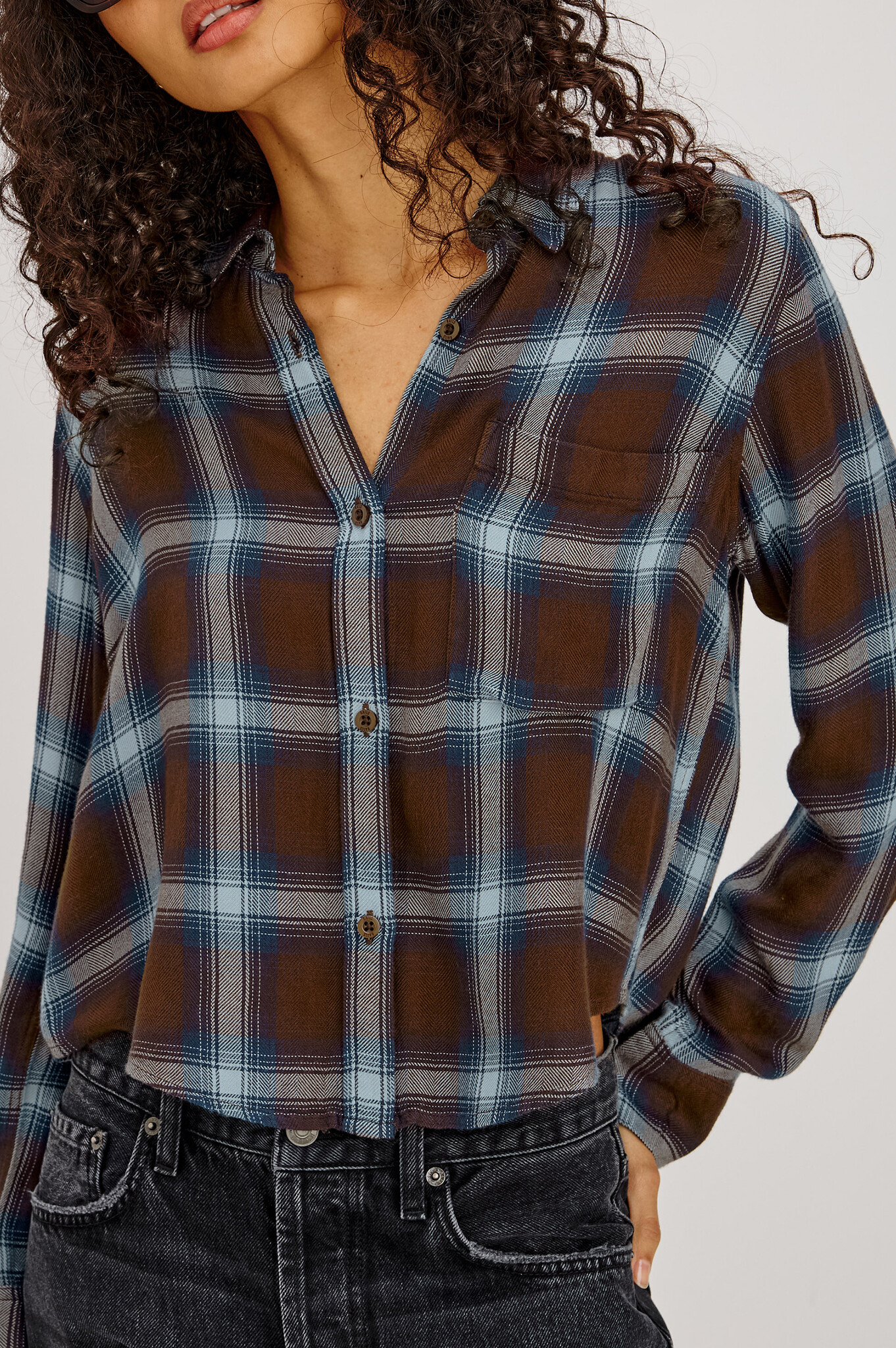Rails Malin shirt Espresso indigo