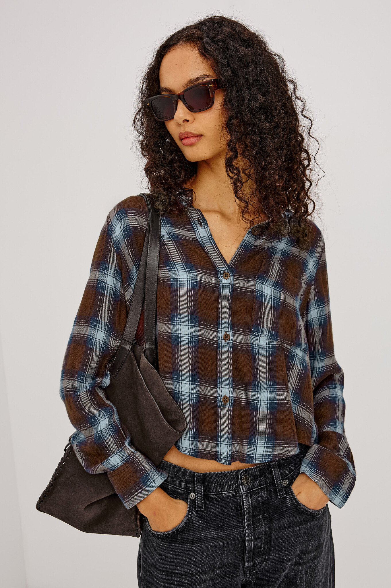 Rails Malin shirt Espresso indigo
