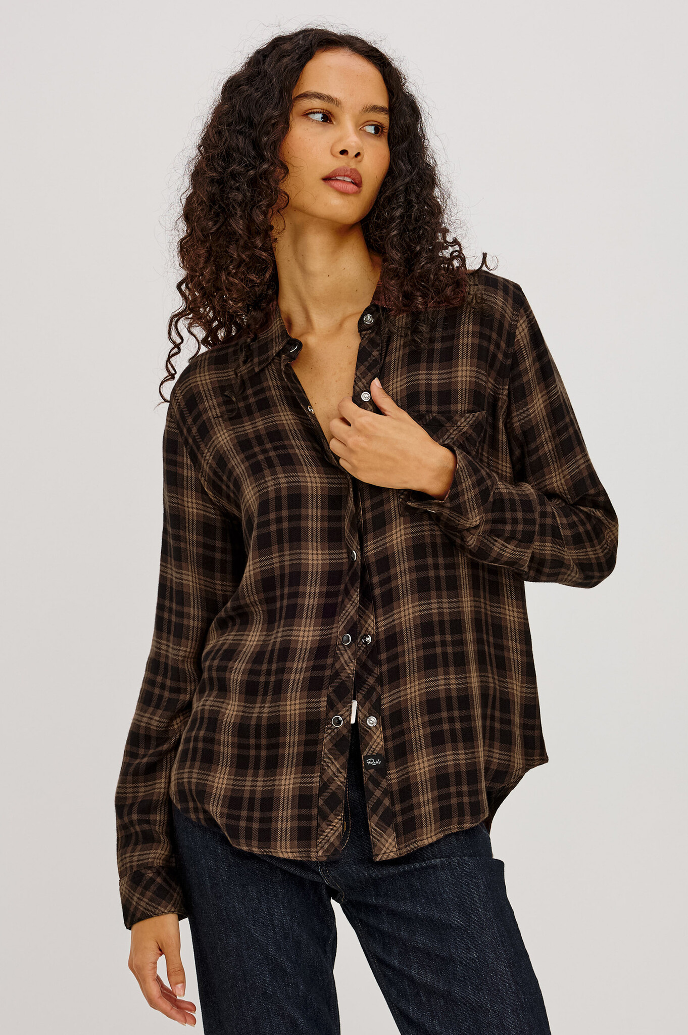 Rails Hunter shirt Almond black