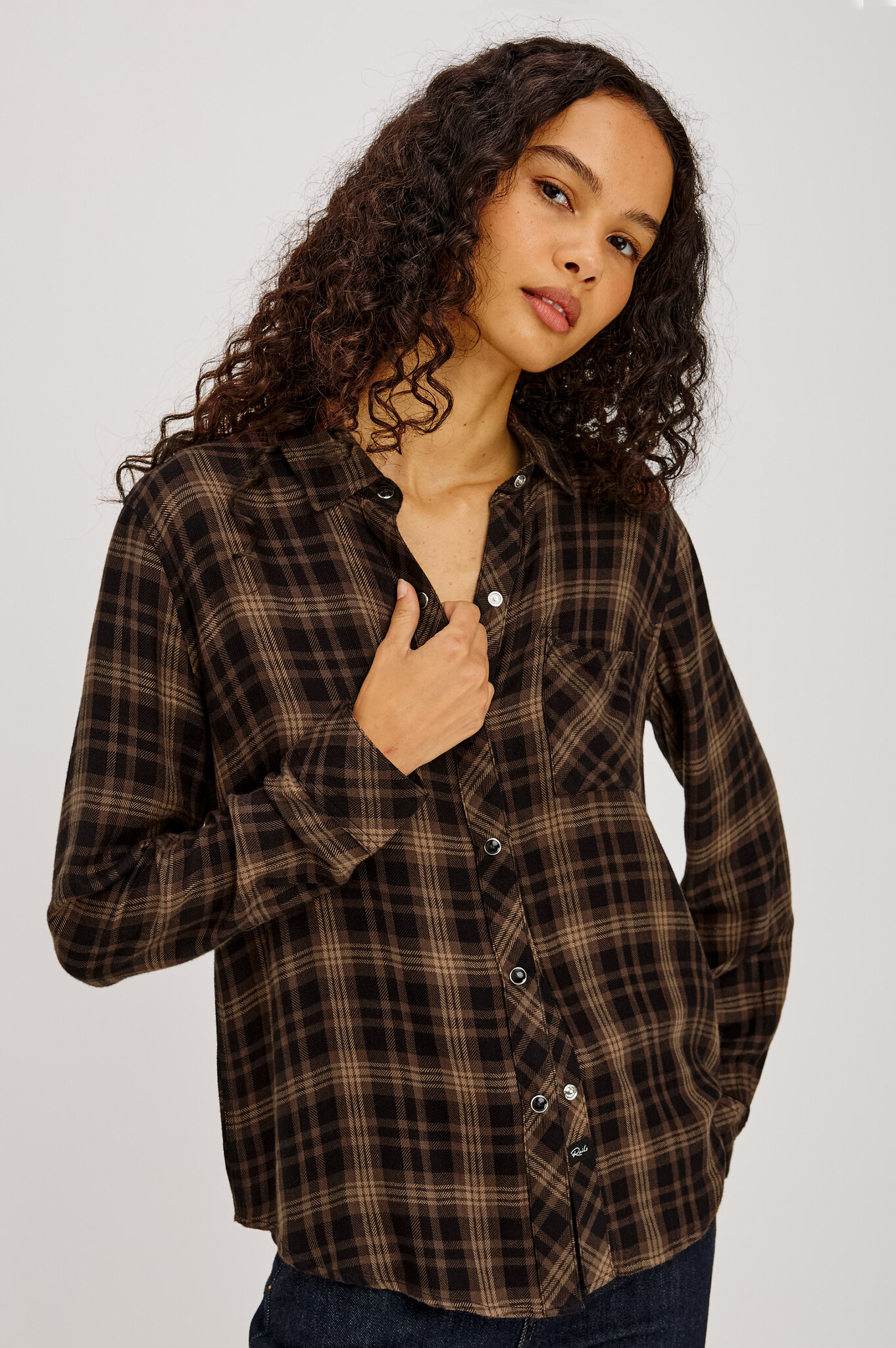 Rails Hunter shirt Almond black