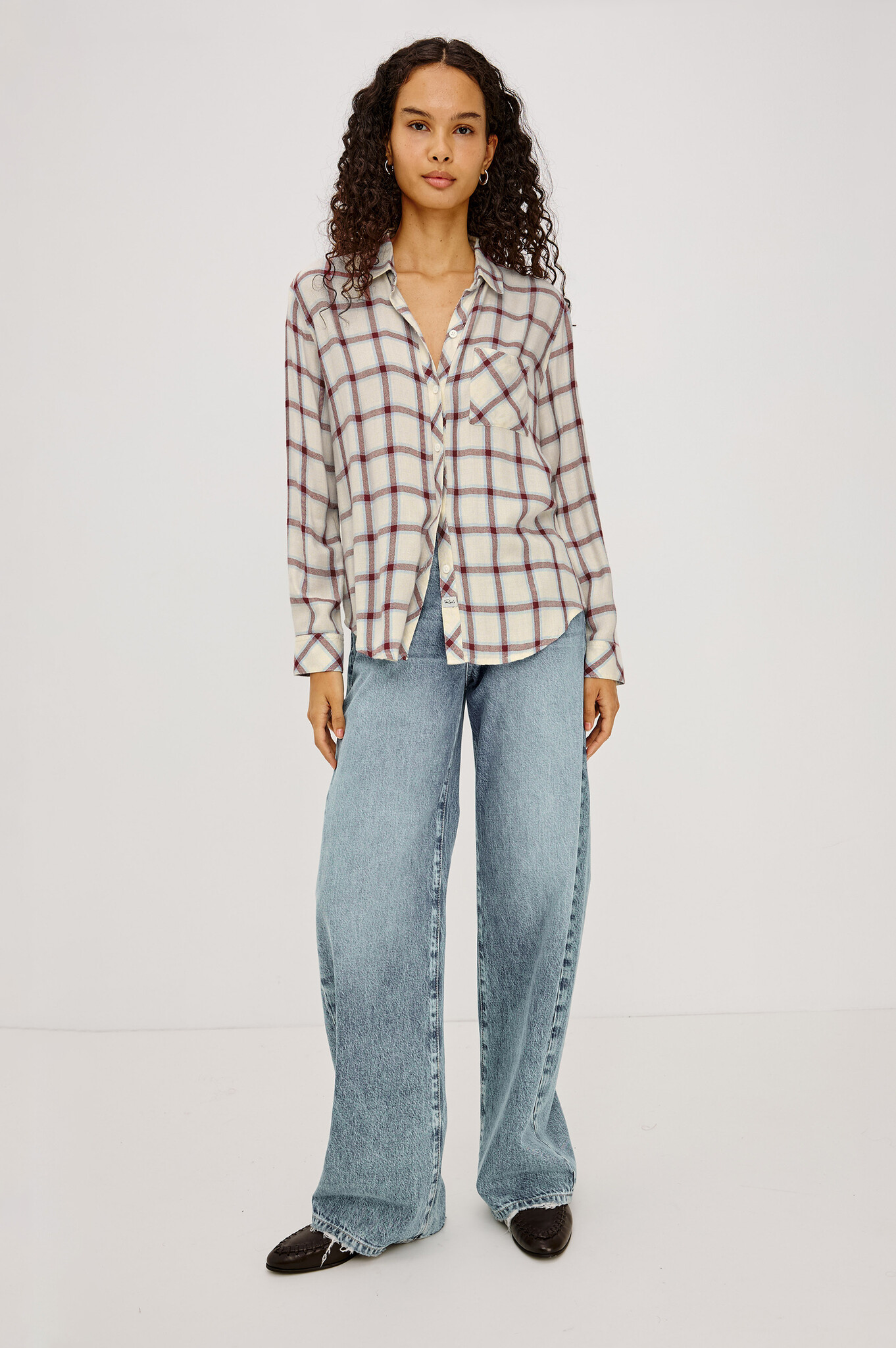 Rails Hunter shirt Ivory cardinal