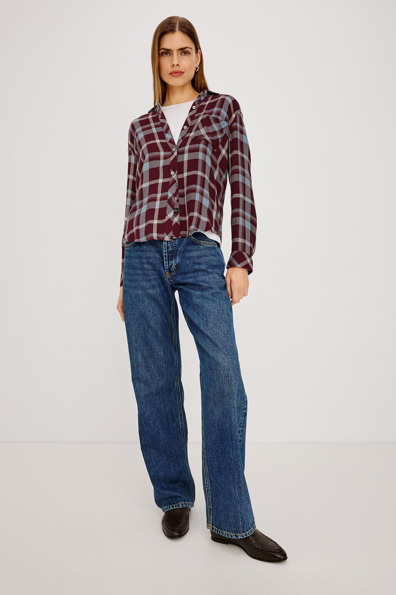 Rails Hunter shirt Plum cream