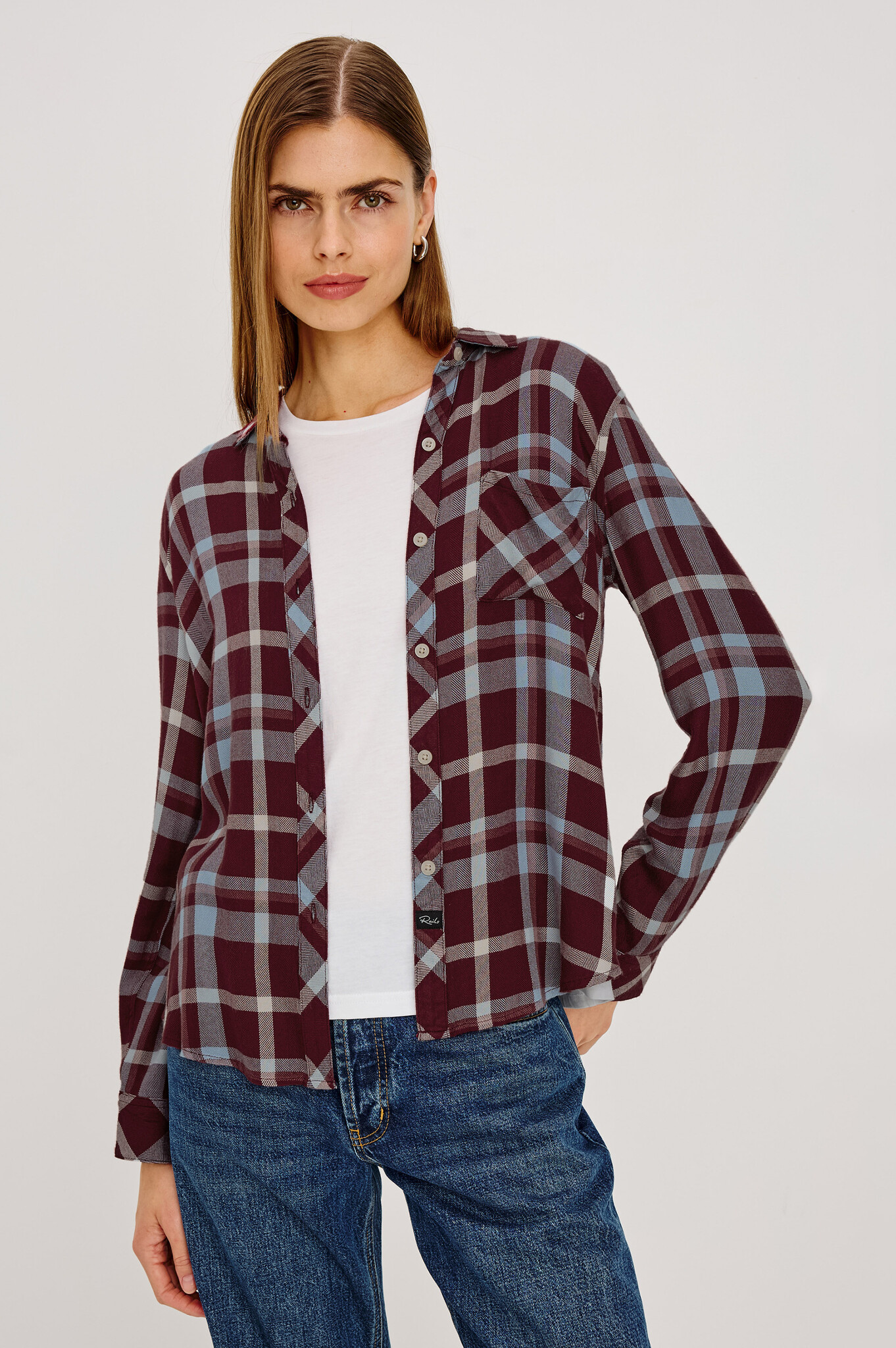 Rails Hunter shirt Plum cream
