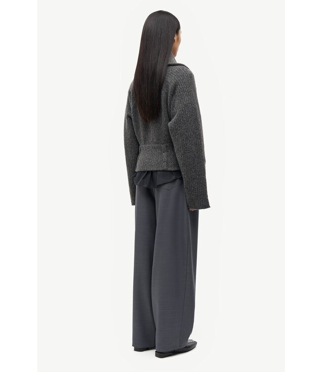 Samsoe Samsoe Samirra zip cardigan Dark grey melange