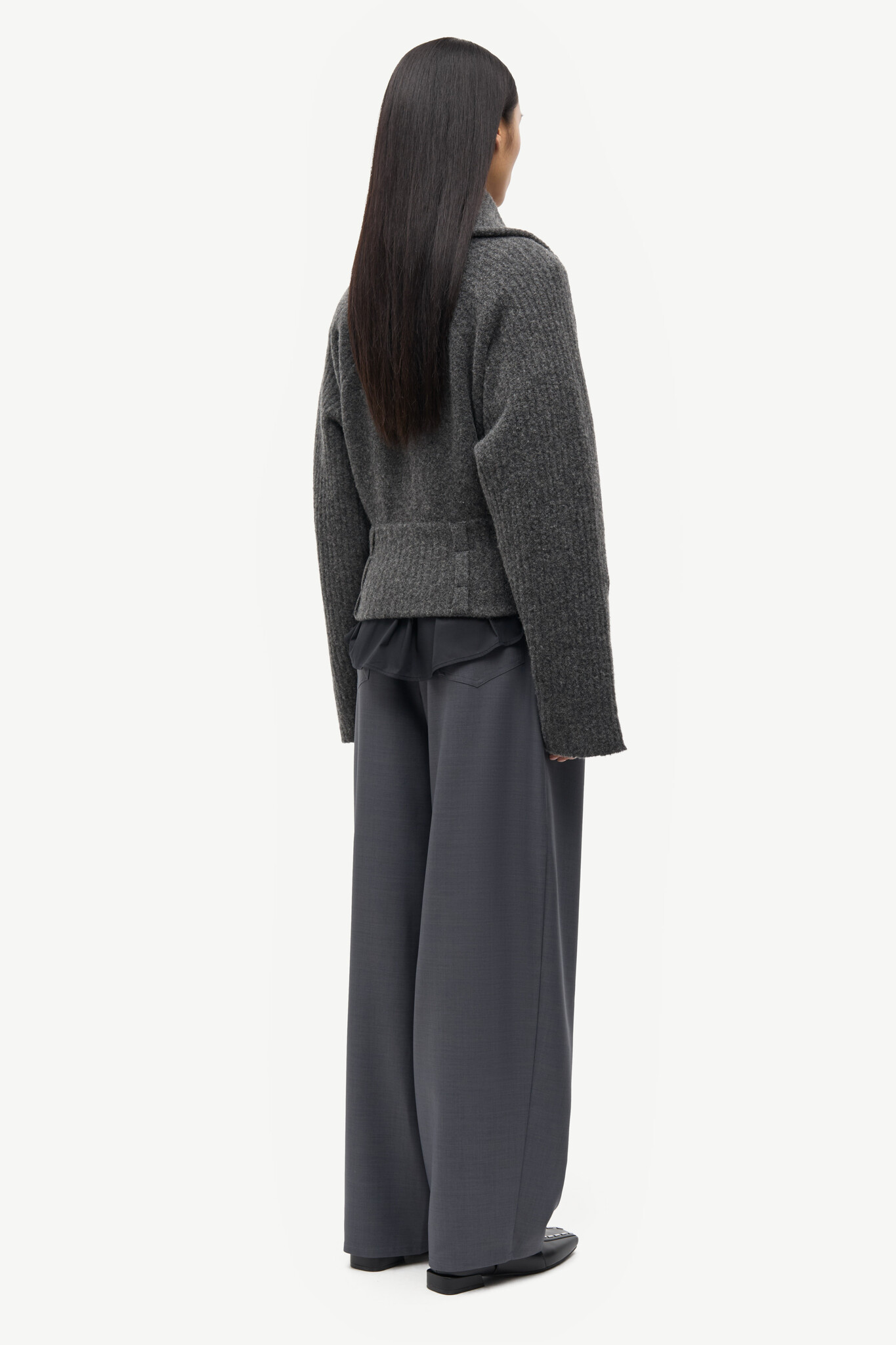 Samsoe Samsoe Samirra zip cardigan Dark grey melange