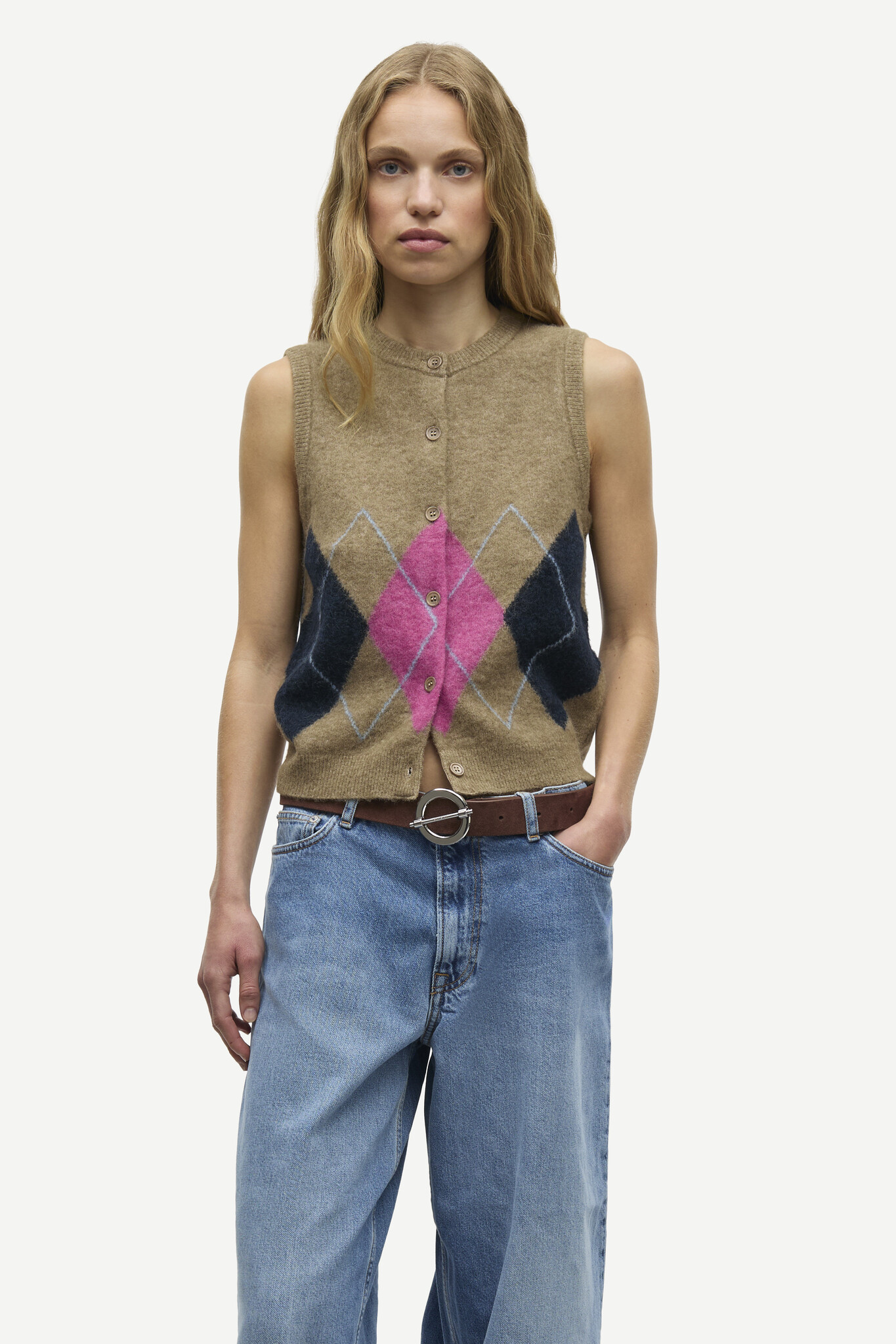 Samsoe Samsoe Sanoura vest Lead grey