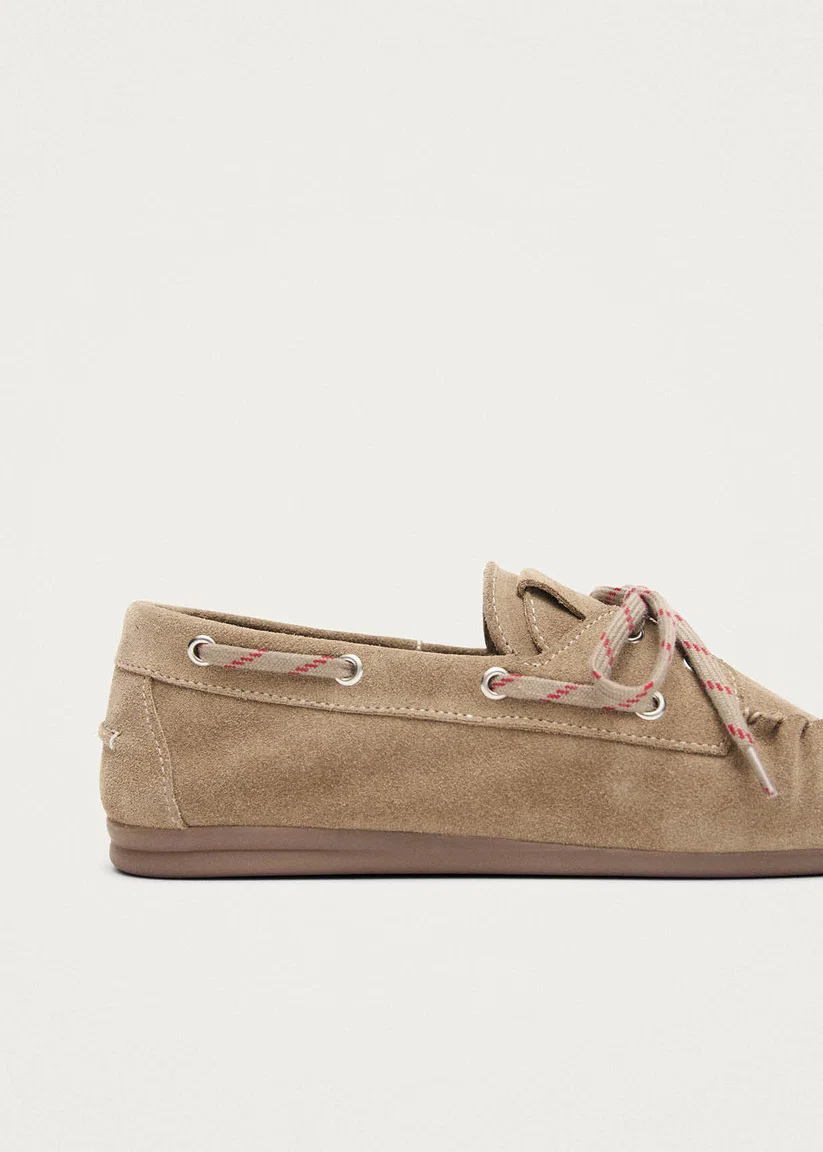 Alohas Rowan sporty suede Beige leather loafers