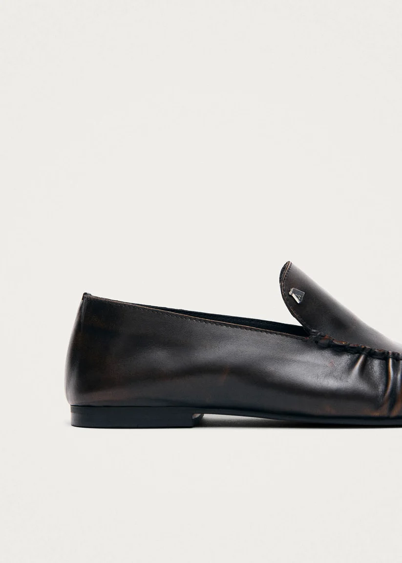Alohas Gabe vintage effect Brown leather loafers