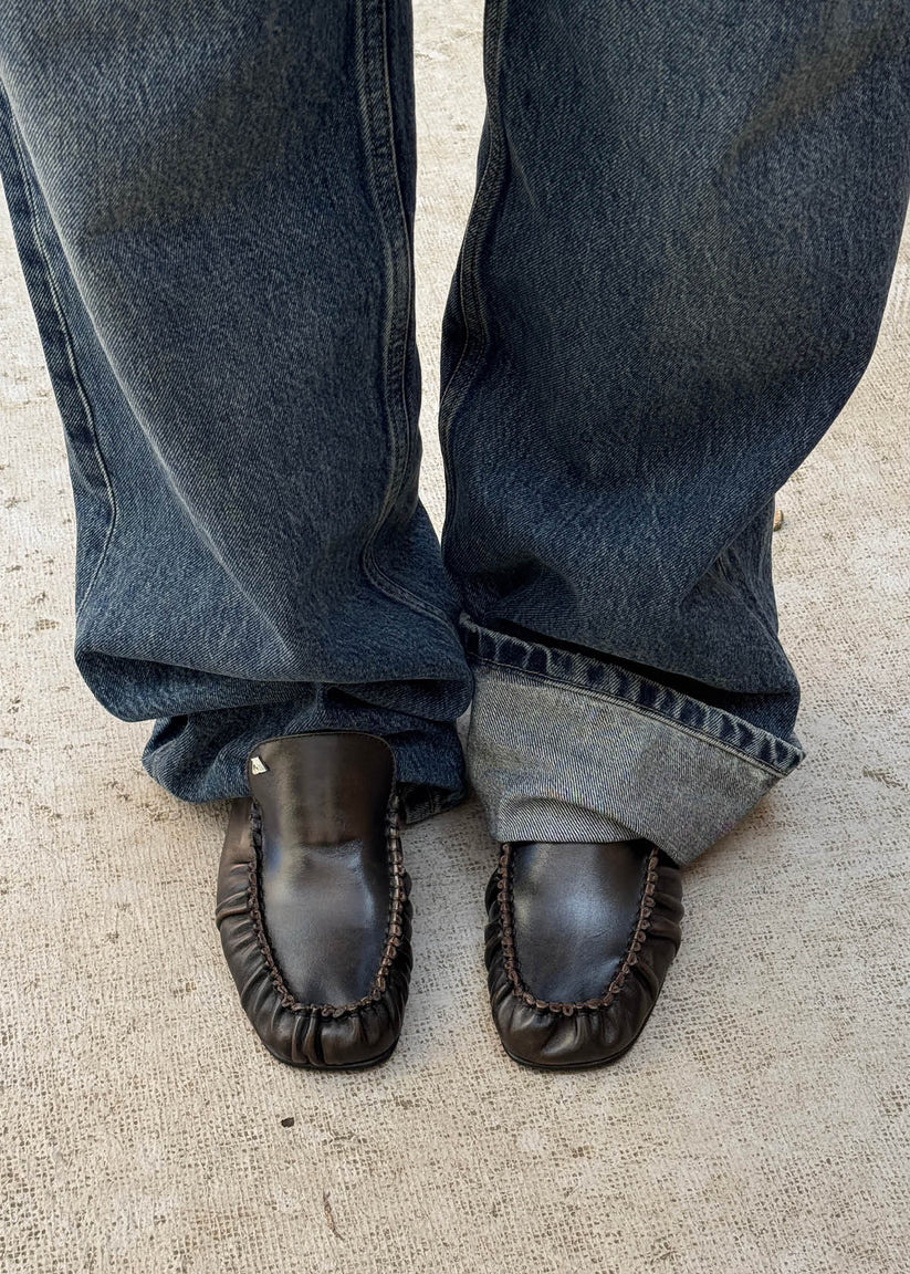 Alohas Gabe vintage effect Brown leather loafers