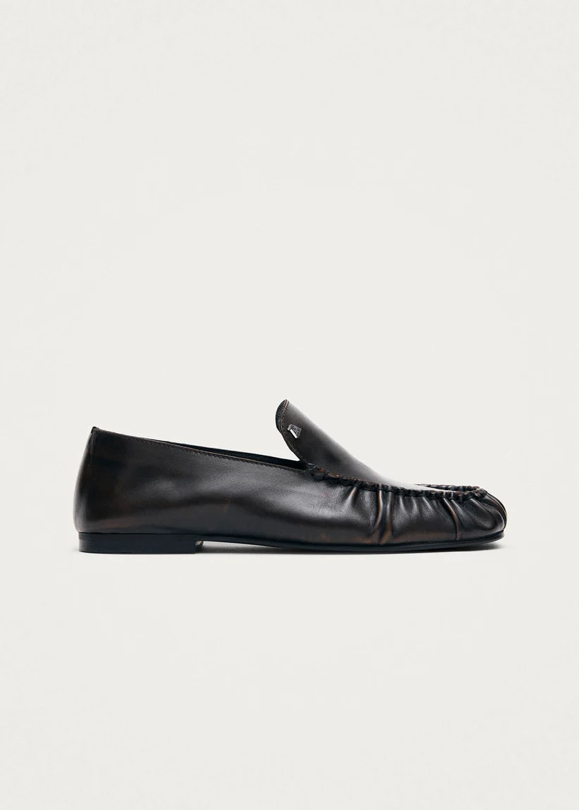 Alohas Gabe vintage effect Brown leather loafers