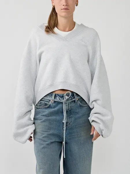 Tenue Quinn V-neck sweat Light grey melange